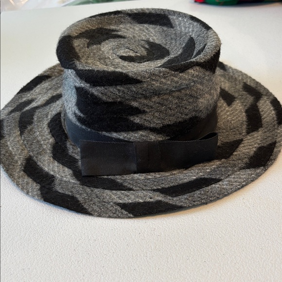 Vintage wool black & grey hat Maxine hats - Picture 3 of 9
